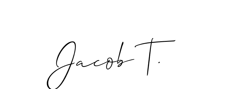 Best and Professional Signature Style for Jacob T.. Allison_Script Best Signature Style Collection. Jacob T. signature style 2 images and pictures png