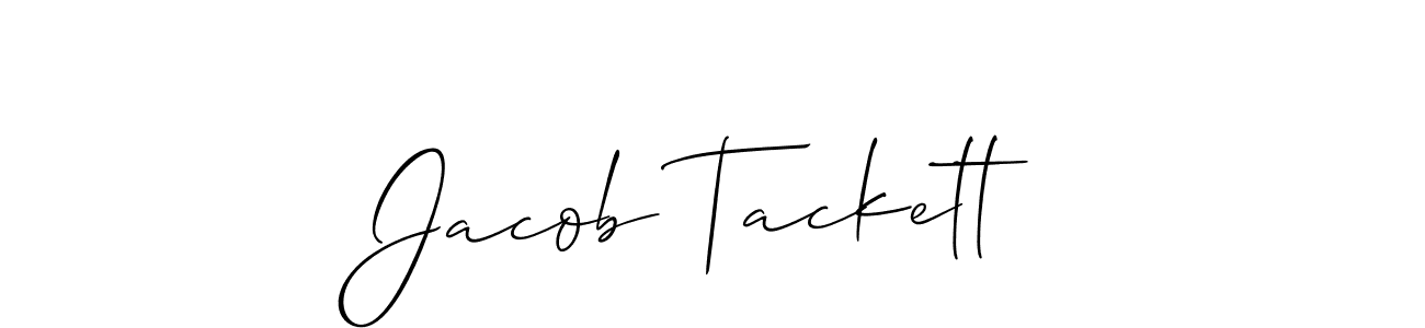 Create a beautiful signature design for name Jacob Tackett. With this signature (Allison_Script) fonts, you can make a handwritten signature for free. Jacob Tackett signature style 2 images and pictures png