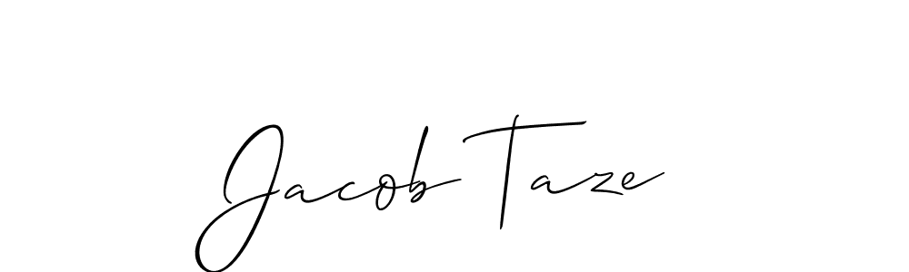 Create a beautiful signature design for name Jacob Taze. With this signature (Allison_Script) fonts, you can make a handwritten signature for free. Jacob Taze signature style 2 images and pictures png