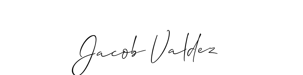 How to make Jacob Valdez signature? Allison_Script is a professional autograph style. Create handwritten signature for Jacob Valdez name. Jacob Valdez signature style 2 images and pictures png