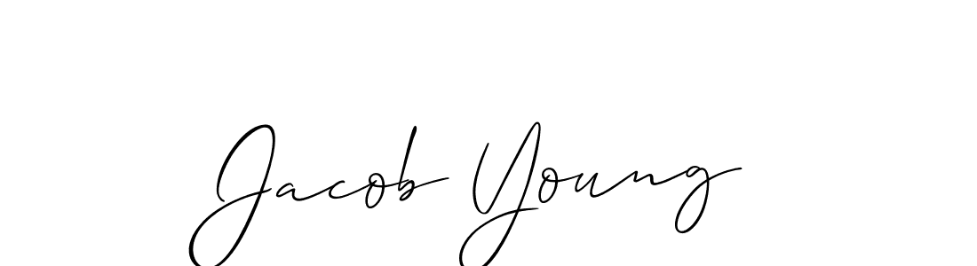 Create a beautiful signature design for name Jacob Young. With this signature (Allison_Script) fonts, you can make a handwritten signature for free. Jacob Young signature style 2 images and pictures png