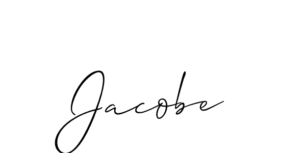 Allison_Script is a professional signature style that is perfect for those who want to add a touch of class to their signature. It is also a great choice for those who want to make their signature more unique. Get Jacobe name to fancy signature for free. Jacobe signature style 2 images and pictures png