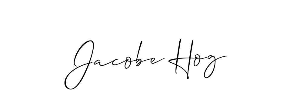 Also we have Jacobe Hog name is the best signature style. Create professional handwritten signature collection using Allison_Script autograph style. Jacobe Hog signature style 2 images and pictures png