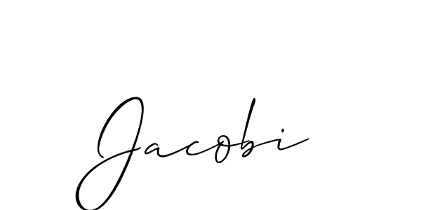 Also You can easily find your signature by using the search form. We will create Jacobi name handwritten signature images for you free of cost using Allison_Script sign style. Jacobi signature style 2 images and pictures png