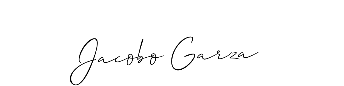 How to make Jacobo Garza name signature. Use Allison_Script style for creating short signs online. This is the latest handwritten sign. Jacobo Garza signature style 2 images and pictures png