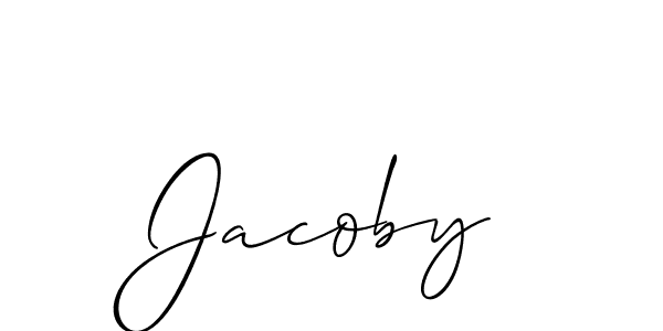 Make a short Jacoby signature style. Manage your documents anywhere anytime using Allison_Script. Create and add eSignatures, submit forms, share and send files easily. Jacoby signature style 2 images and pictures png