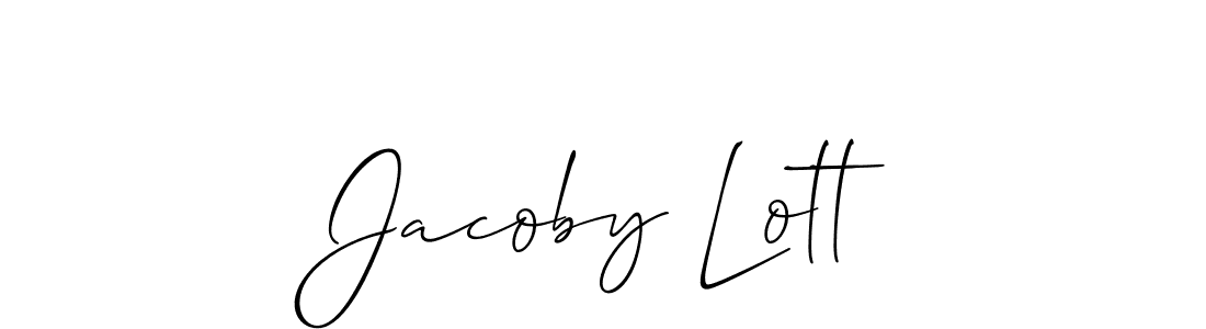 Also we have Jacoby Lott name is the best signature style. Create professional handwritten signature collection using Allison_Script autograph style. Jacoby Lott signature style 2 images and pictures png