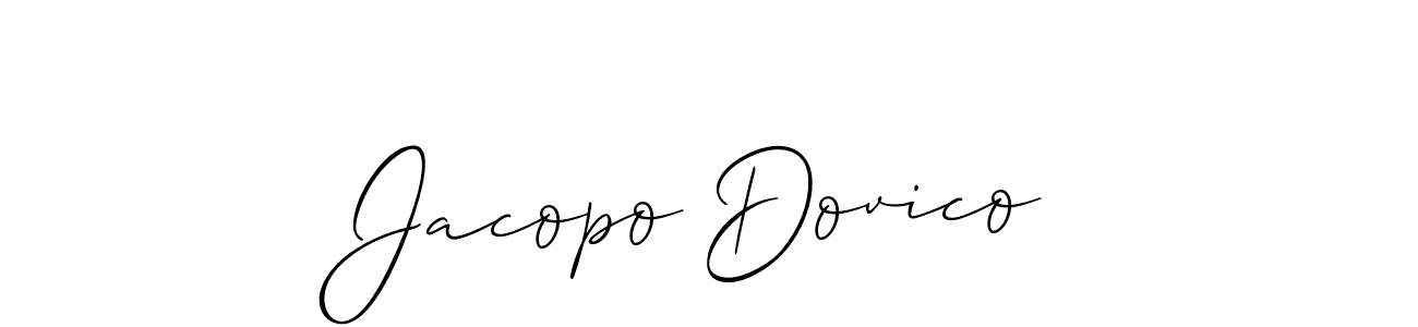 It looks lik you need a new signature style for name Jacopo Dovico. Design unique handwritten (Allison_Script) signature with our free signature maker in just a few clicks. Jacopo Dovico signature style 2 images and pictures png