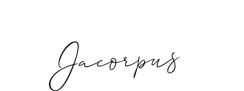 Here are the top 10 professional signature styles for the name Jacorpus. These are the best autograph styles you can use for your name. Jacorpus signature style 2 images and pictures png