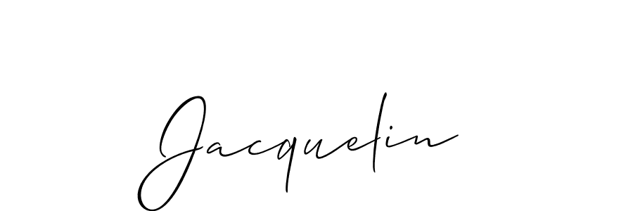 How to make Jacquelin signature? Allison_Script is a professional autograph style. Create handwritten signature for Jacquelin name. Jacquelin signature style 2 images and pictures png