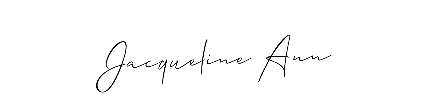 How to make Jacqueline Ann signature? Allison_Script is a professional autograph style. Create handwritten signature for Jacqueline Ann name. Jacqueline Ann signature style 2 images and pictures png