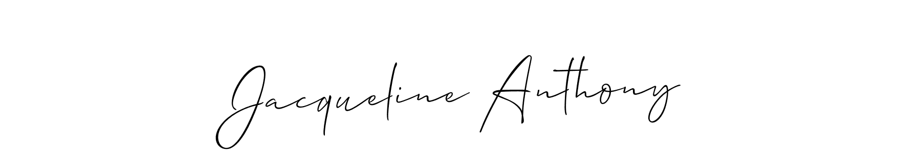 Also we have Jacqueline Anthony name is the best signature style. Create professional handwritten signature collection using Allison_Script autograph style. Jacqueline Anthony signature style 2 images and pictures png