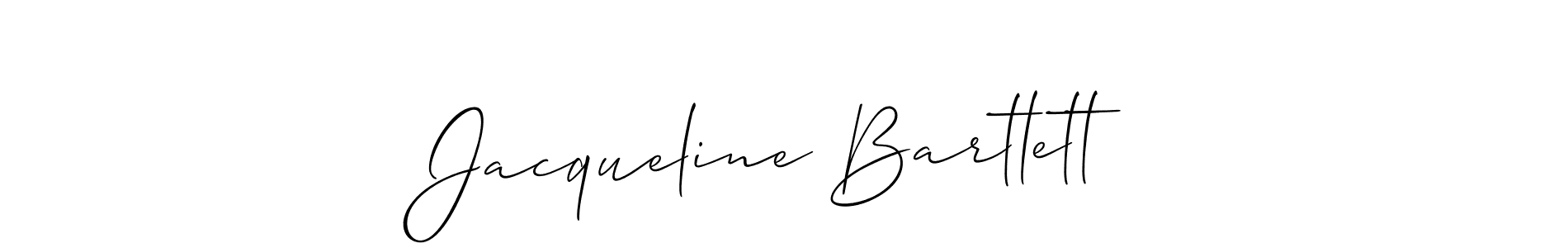 if you are searching for the best signature style for your name Jacqueline Bartlett. so please give up your signature search. here we have designed multiple signature styles  using Allison_Script. Jacqueline Bartlett signature style 2 images and pictures png