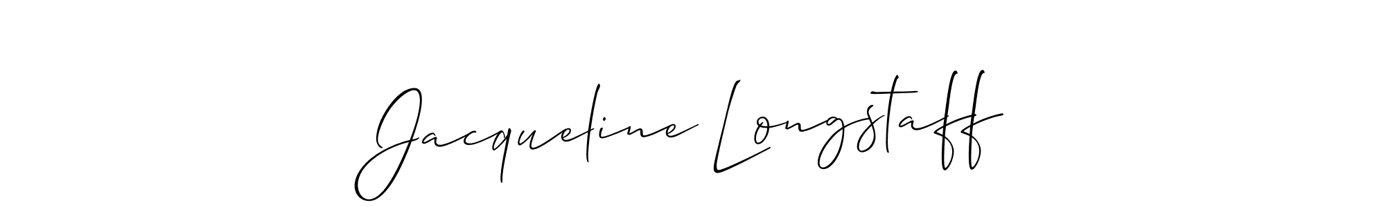 The best way (Allison_Script) to make a short signature is to pick only two or three words in your name. The name Jacqueline Longstaff include a total of six letters. For converting this name. Jacqueline Longstaff signature style 2 images and pictures png