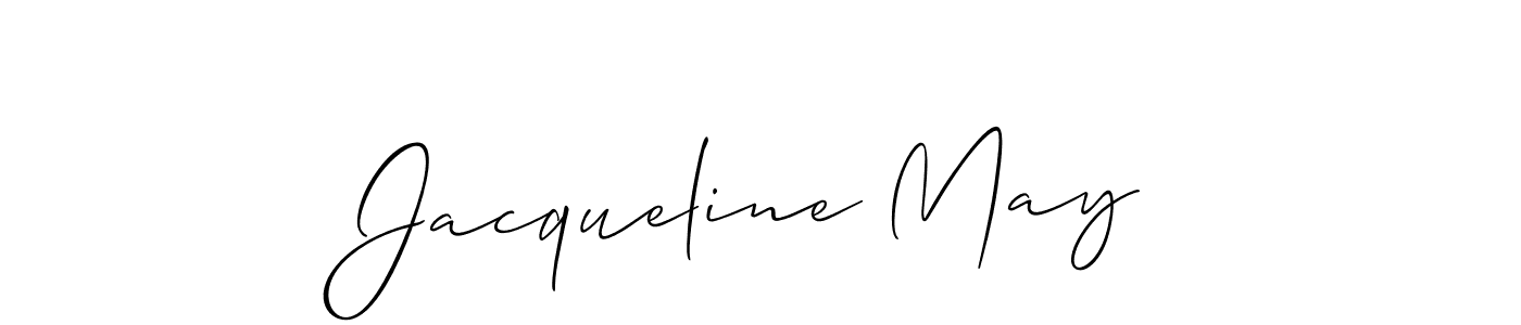 Allison_Script is a professional signature style that is perfect for those who want to add a touch of class to their signature. It is also a great choice for those who want to make their signature more unique. Get Jacqueline May name to fancy signature for free. Jacqueline May signature style 2 images and pictures png