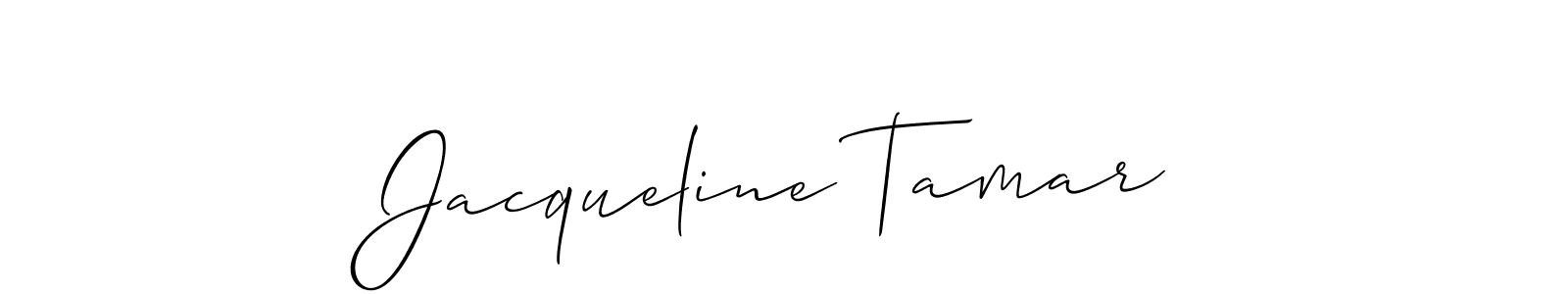 Make a short Jacqueline Tamar signature style. Manage your documents anywhere anytime using Allison_Script. Create and add eSignatures, submit forms, share and send files easily. Jacqueline Tamar signature style 2 images and pictures png