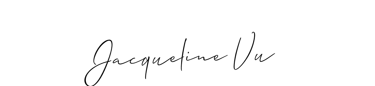 Also we have Jacqueline Vu name is the best signature style. Create professional handwritten signature collection using Allison_Script autograph style. Jacqueline Vu signature style 2 images and pictures png