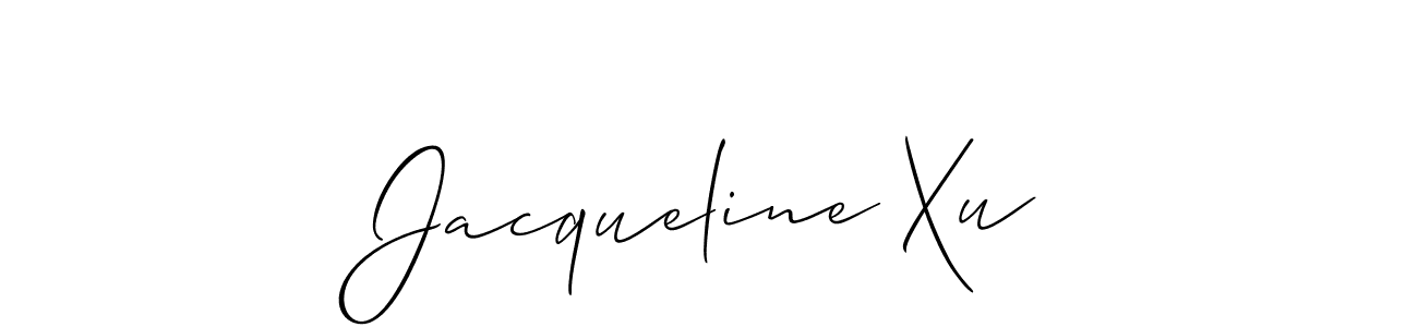 Make a short Jacqueline Xu signature style. Manage your documents anywhere anytime using Allison_Script. Create and add eSignatures, submit forms, share and send files easily. Jacqueline Xu signature style 2 images and pictures png
