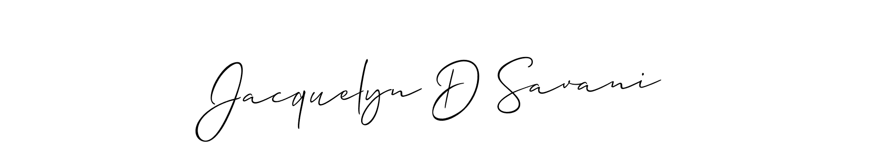 Make a beautiful signature design for name Jacquelyn D Savani. Use this online signature maker to create a handwritten signature for free. Jacquelyn D Savani signature style 2 images and pictures png