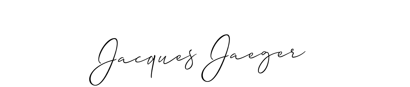 Use a signature maker to create a handwritten signature online. With this signature software, you can design (Allison_Script) your own signature for name Jacques Jaeger. Jacques Jaeger signature style 2 images and pictures png
