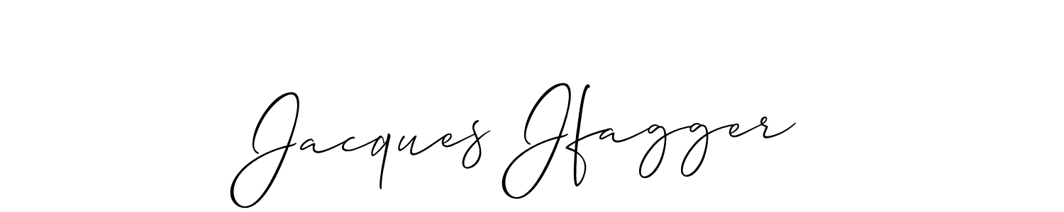 How to make Jacques Jfagger name signature. Use Allison_Script style for creating short signs online. This is the latest handwritten sign. Jacques Jfagger signature style 2 images and pictures png