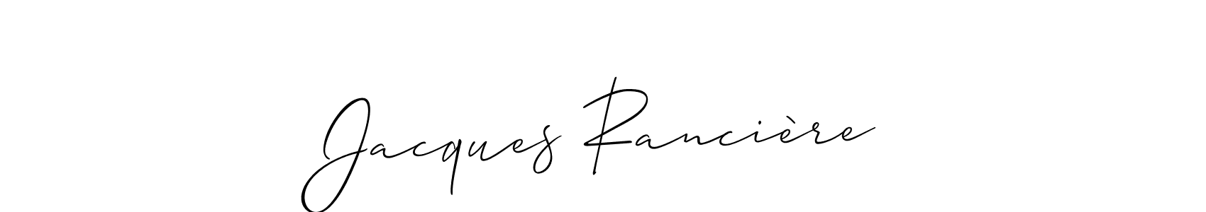 Use a signature maker to create a handwritten signature online. With this signature software, you can design (Allison_Script) your own signature for name Jacques Rancière. Jacques Rancière signature style 2 images and pictures png