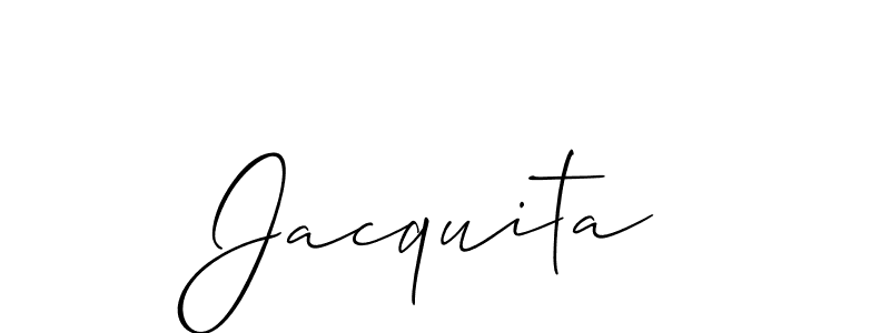 Create a beautiful signature design for name Jacquita. With this signature (Allison_Script) fonts, you can make a handwritten signature for free. Jacquita signature style 2 images and pictures png