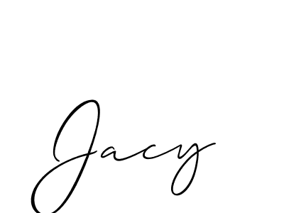 Make a beautiful signature design for name Jacy. With this signature (Allison_Script) style, you can create a handwritten signature for free. Jacy signature style 2 images and pictures png