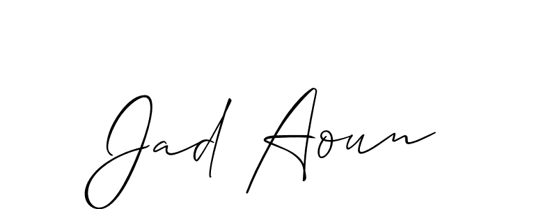 Also You can easily find your signature by using the search form. We will create Jad Aoun name handwritten signature images for you free of cost using Allison_Script sign style. Jad Aoun signature style 2 images and pictures png