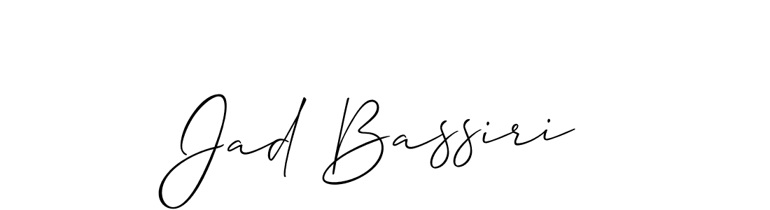 if you are searching for the best signature style for your name Jad Bassiri. so please give up your signature search. here we have designed multiple signature styles  using Allison_Script. Jad Bassiri signature style 2 images and pictures png