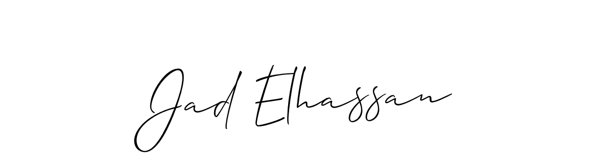 How to make Jad Elhassan signature? Allison_Script is a professional autograph style. Create handwritten signature for Jad Elhassan name. Jad Elhassan signature style 2 images and pictures png