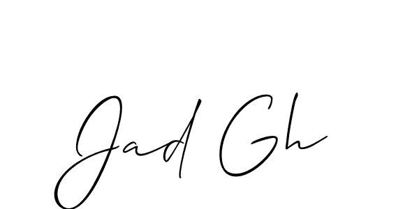Similarly Allison_Script is the best handwritten signature design. Signature creator online .You can use it as an online autograph creator for name Jad Gh. Jad Gh signature style 2 images and pictures png