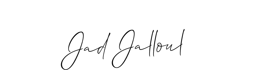 Make a beautiful signature design for name Jad Jalloul. With this signature (Allison_Script) style, you can create a handwritten signature for free. Jad Jalloul signature style 2 images and pictures png