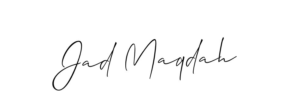 Jad Maqdah stylish signature style. Best Handwritten Sign (Allison_Script) for my name. Handwritten Signature Collection Ideas for my name Jad Maqdah. Jad Maqdah signature style 2 images and pictures png