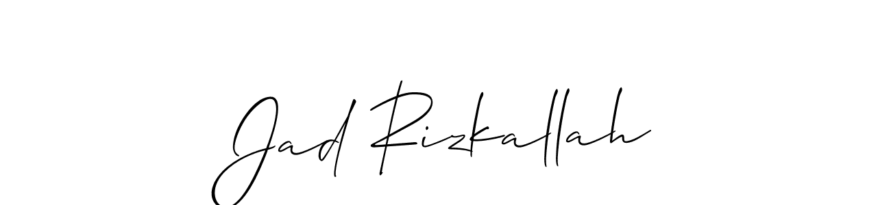 You can use this online signature creator to create a handwritten signature for the name Jad Rizkallah. This is the best online autograph maker. Jad Rizkallah signature style 2 images and pictures png