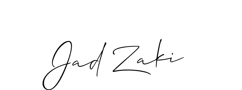 Make a short Jad Zaki signature style. Manage your documents anywhere anytime using Allison_Script. Create and add eSignatures, submit forms, share and send files easily. Jad Zaki signature style 2 images and pictures png