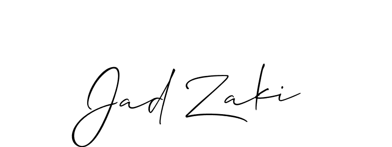 You should practise on your own different ways (Allison_Script) to write your name (Jad Zaki) in signature. don't let someone else do it for you. Jad Zaki signature style 2 images and pictures png