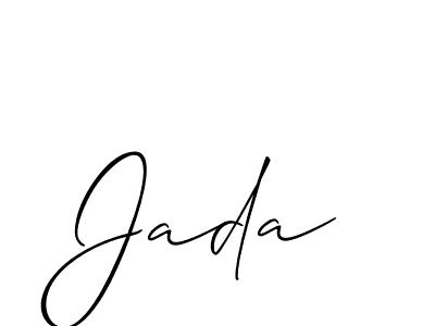 Jada stylish signature style. Best Handwritten Sign (Allison_Script) for my name. Handwritten Signature Collection Ideas for my name Jada. Jada signature style 2 images and pictures png