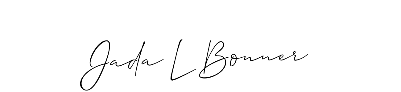 This is the best signature style for the Jada L Bonner name. Also you like these signature font (Allison_Script). Mix name signature. Jada L Bonner signature style 2 images and pictures png
