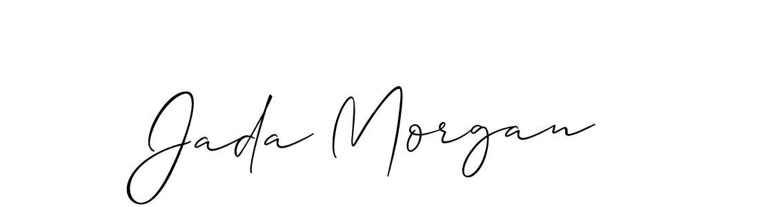 if you are searching for the best signature style for your name Jada Morgan. so please give up your signature search. here we have designed multiple signature styles  using Allison_Script. Jada Morgan signature style 2 images and pictures png