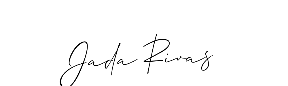 Allison_Script is a professional signature style that is perfect for those who want to add a touch of class to their signature. It is also a great choice for those who want to make their signature more unique. Get Jada Rivas name to fancy signature for free. Jada Rivas signature style 2 images and pictures png