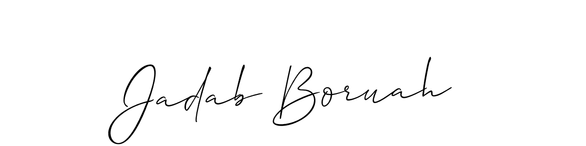 Also You can easily find your signature by using the search form. We will create Jadab Boruah name handwritten signature images for you free of cost using Allison_Script sign style. Jadab Boruah signature style 2 images and pictures png