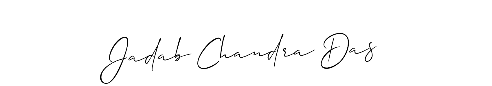 You should practise on your own different ways (Allison_Script) to write your name (Jadab Chandra Das) in signature. don't let someone else do it for you. Jadab Chandra Das signature style 2 images and pictures png