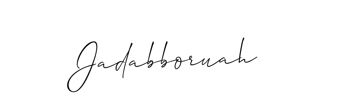 Make a short Jadabboruah signature style. Manage your documents anywhere anytime using Allison_Script. Create and add eSignatures, submit forms, share and send files easily. Jadabboruah signature style 2 images and pictures png