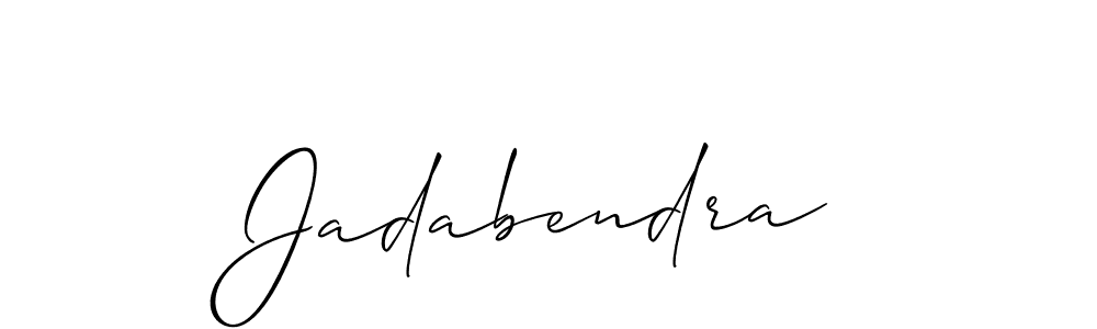 How to make Jadabendra name signature. Use Allison_Script style for creating short signs online. This is the latest handwritten sign. Jadabendra signature style 2 images and pictures png