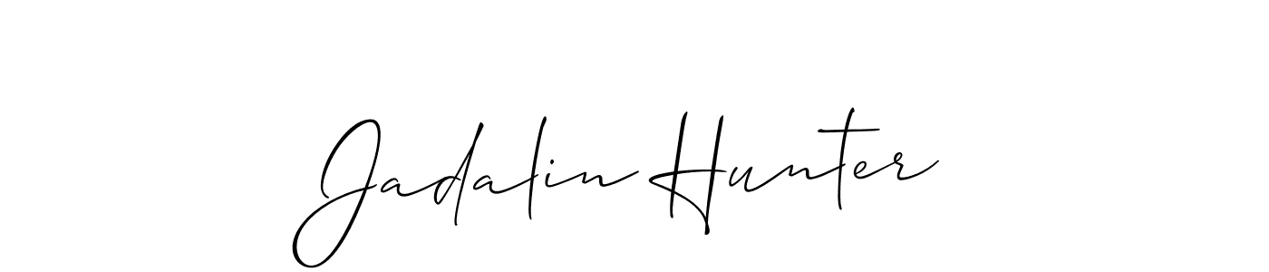 Check out images of Autograph of Jadalin Hunter name. Actor Jadalin Hunter Signature Style. Allison_Script is a professional sign style online. Jadalin Hunter signature style 2 images and pictures png