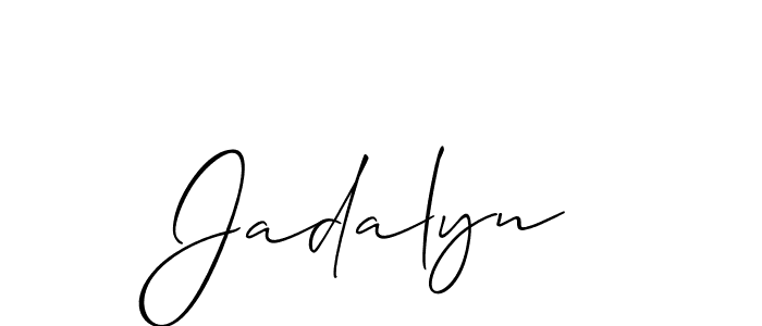 Also we have Jadalyn name is the best signature style. Create professional handwritten signature collection using Allison_Script autograph style. Jadalyn signature style 2 images and pictures png