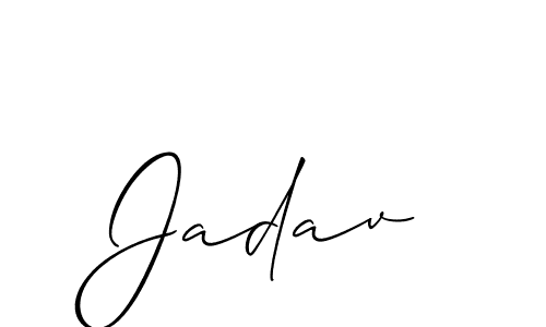 Design your own signature with our free online signature maker. With this signature software, you can create a handwritten (Allison_Script) signature for name Jadav. Jadav signature style 2 images and pictures png