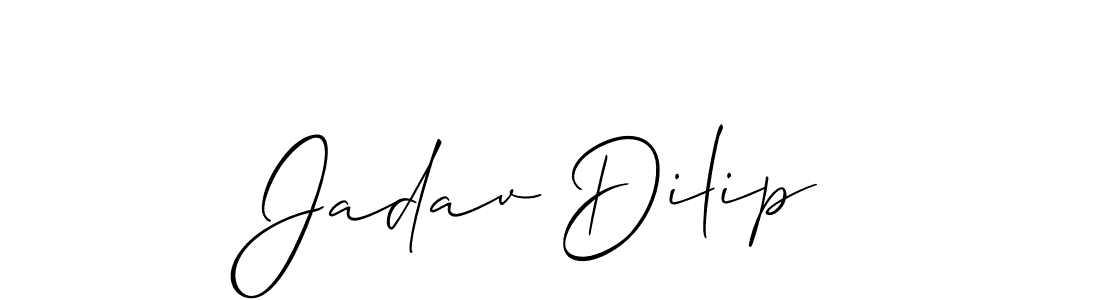 Create a beautiful signature design for name Jadav Dilip. With this signature (Allison_Script) fonts, you can make a handwritten signature for free. Jadav Dilip signature style 2 images and pictures png