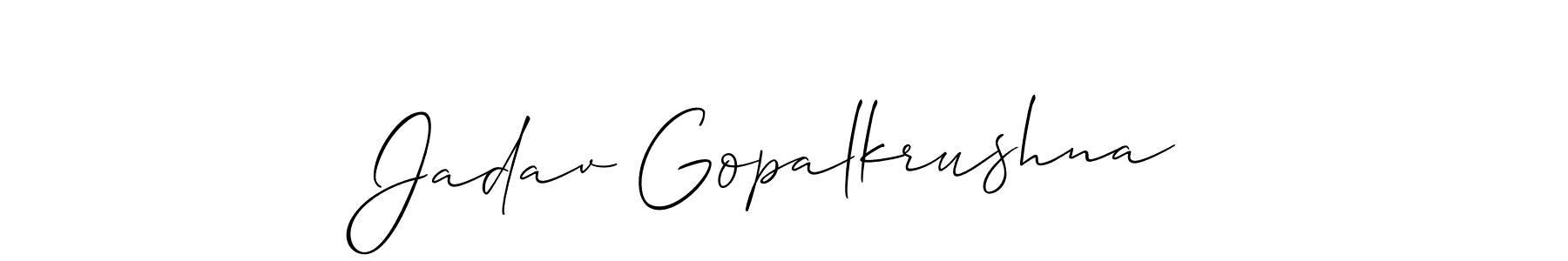 See photos of Jadav Gopalkrushna official signature by Spectra . Check more albums & portfolios. Read reviews & check more about Allison_Script font. Jadav Gopalkrushna signature style 2 images and pictures png